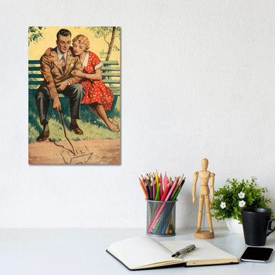 1951 UK Illustations Magazine Plate 1 Piece Wall Art on Canvas