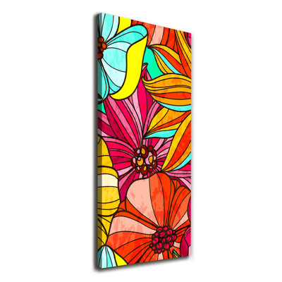 Colourful Flowers - Wrapped Canvas Art Prints