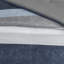 Édredon pour grand lit - Motif rayé gris, bleu marine, bleu et matériau doux-127323142