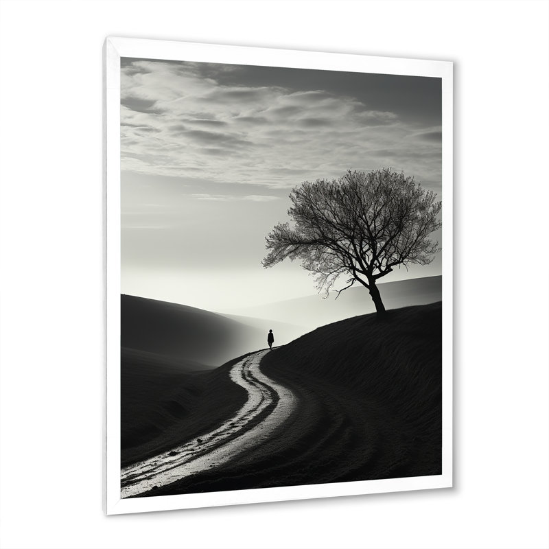 Harmonic Horizon Minimalisme, photographie sur toile, Cadre simple blanc, H 20 po x l 12 po x P 1 po