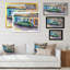 «Vintage Cuban Green Cars», reproduction de cadre photo sur toile-1117475634-1117475638