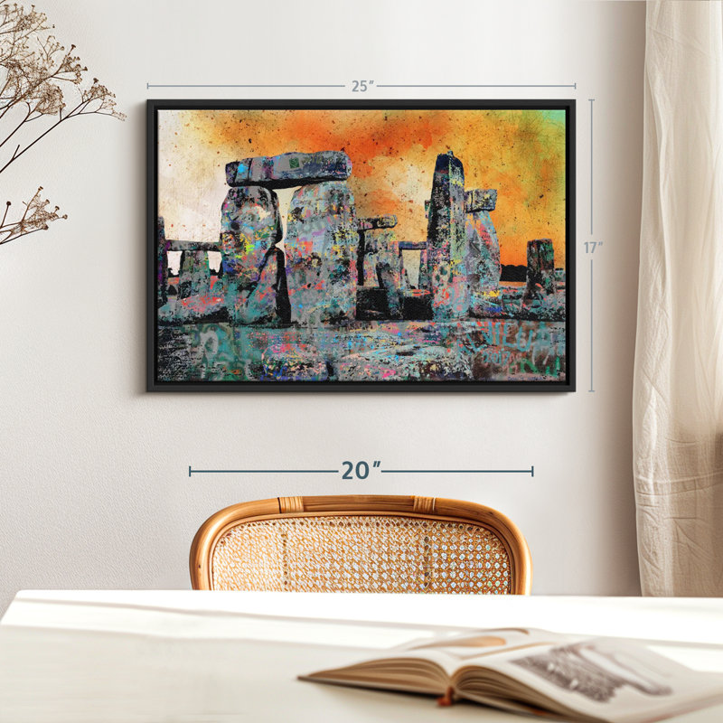 Graffiti Stonehenge Canvas Print, 17" H x 25" W