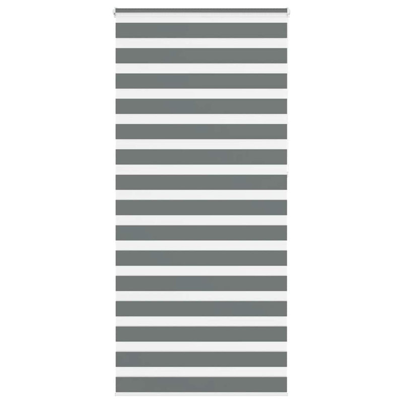 George Oliver Zebra Blind Polyester, Dark Grey, 110cmW x 230cmL