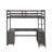 Full Size Loft Bed With Desk, Drawers And Shelves-1221977206