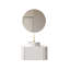 Meuble-lavabo de salle de bain 30 po, meuble de rangement mural rayé à bords arrondis avec tiroir, lavabo rond en céramique avec motif de pierre, pré-assemblé-121865451-121865455