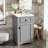 Bathroom Vanity with Ceramic Sink, Adjustable Shelf and Door-Mounted Storage Rack-656146832