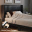 Ensemble de lit Celyn à oreilles capitonnées avec table de chevet cannelée, ensemble de meubles de chambre-2050109668-2050109666