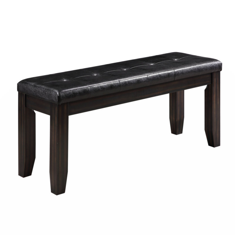 Banc noir et espresso avec coussin touffeté