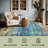 Leyat Washable Abstract Rug Ombre Distressed Non Slip Stain Resistant Low Pile Indoor Carpet-1263696822-1243231643