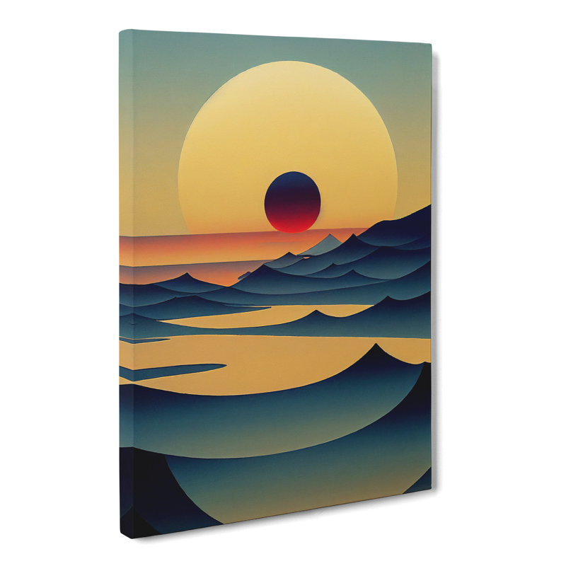Shiena Sunrise Divisionism - Wrapped Canvas, 50cm H x 35cm W