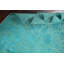 Tapis turquoise en laine noué à la main de conception unique 6 pi 0 po x 8 pi 9 po