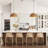 1-Lights Hand-Woven Rattan Dome Natural Pendant Light