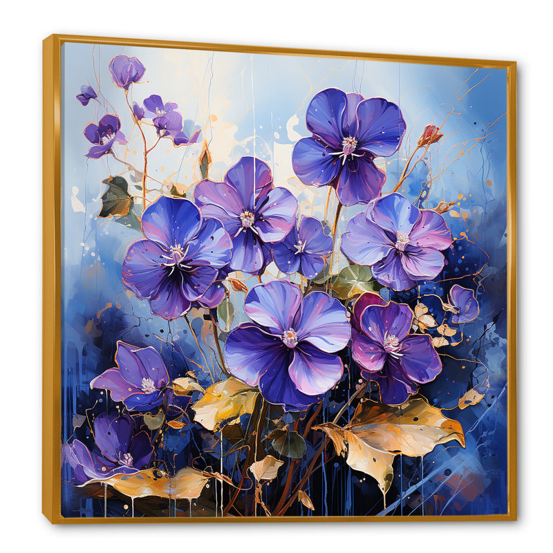 Wild Expression sur toile, H 16 po x l 16 po x P 1 po, Cadre flottant doré