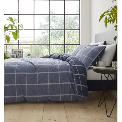 Geometric Grid Duvet Cover Set