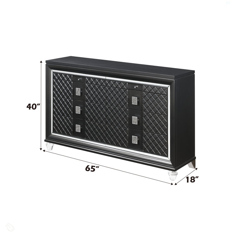 Sawyer Metallic Grey Finish Dresser