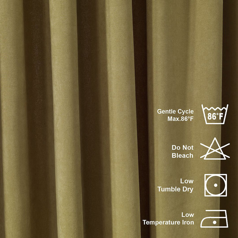 Solid Room Room Darkening Tab top Curtain Panels, Olive Green, 52" W x 144" L