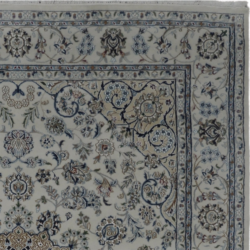 Tapis en laine et soie noué à la main Lola-Jo (6 pi 6 po x 8 pi 4 po)