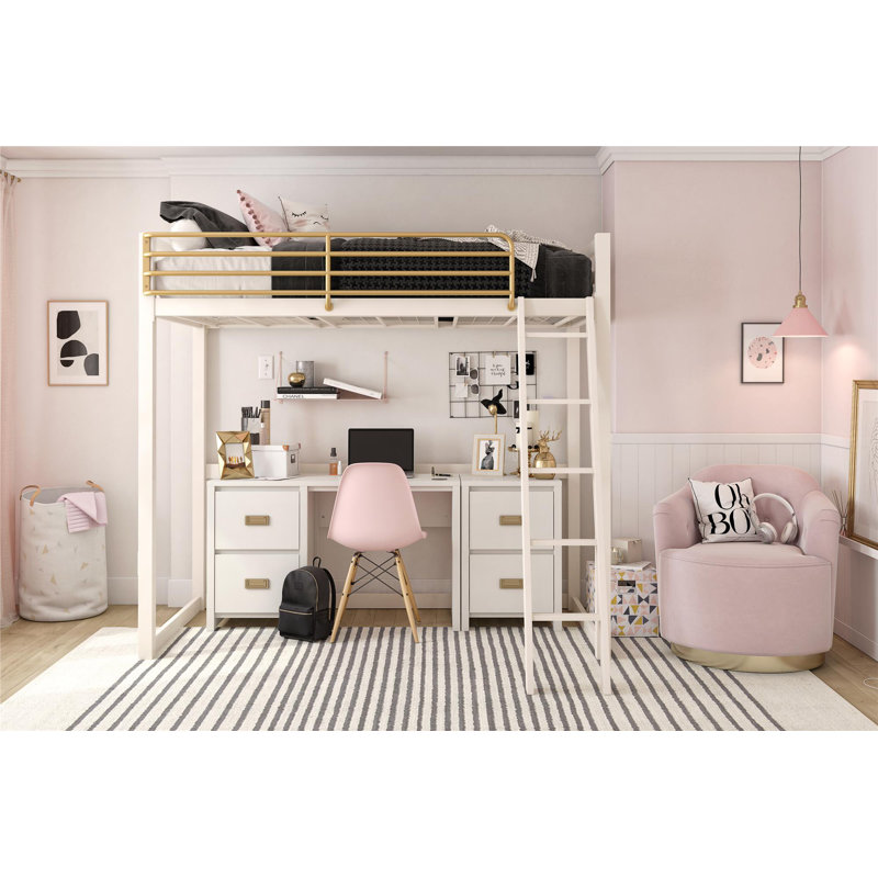 Andrijs Computer Desk, White