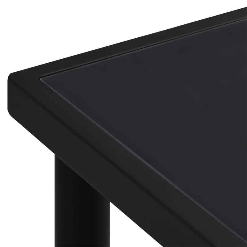 Etheldreda Rectangular Outdoor Dining Table, Black, 74cm H x 150cm L x 90cm W