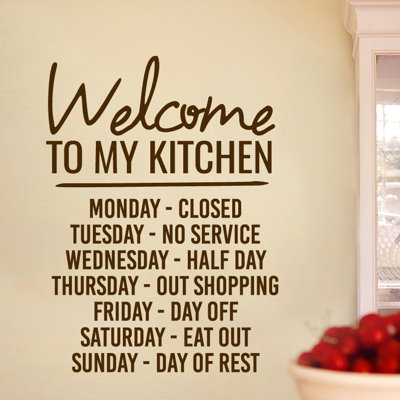 Décalcomanie murale Welcome to my kitchen