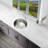 18" L x 18" W UndermountInch Circular Undermount Kitchen Sink with Basket Strainer