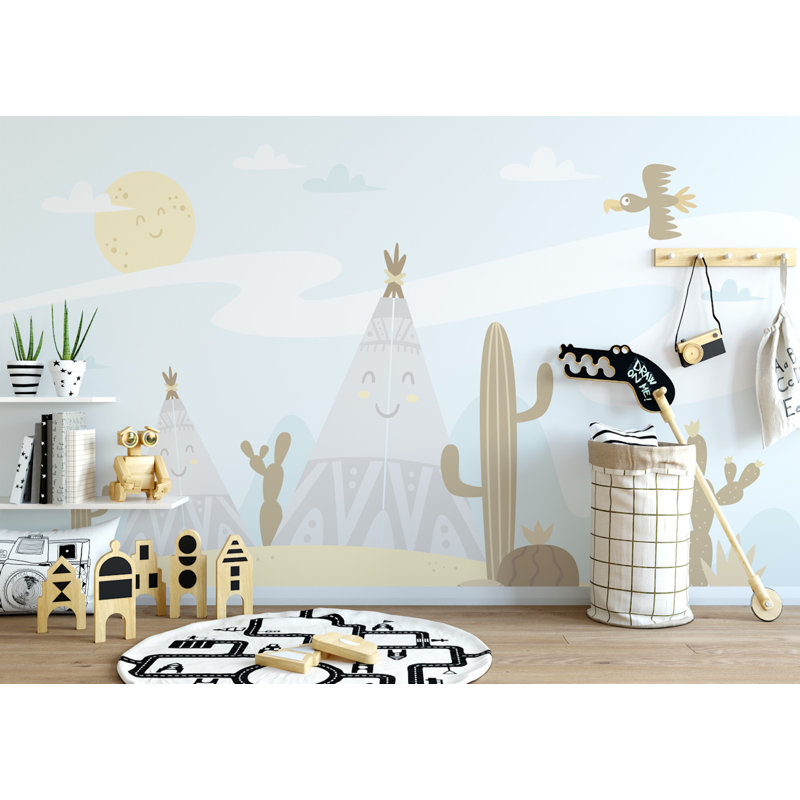Papier peint paysage de cactus Aitken, l 187 po x L 106 po