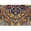 Tapis oriental en laine bleu noué à la main 7 pi 9 po x 7 pi Heriz Heriz