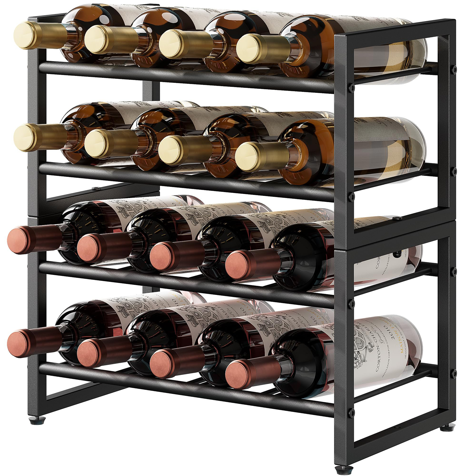 Black countertop wine discount rack