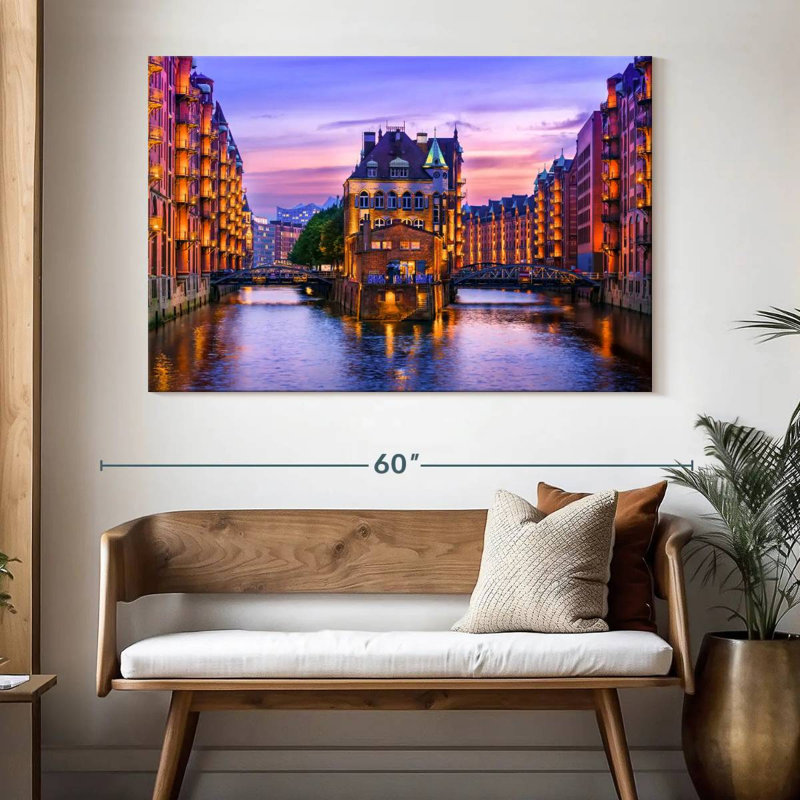 Ville de Speich à Hambourg, H 34 po x l 51 po