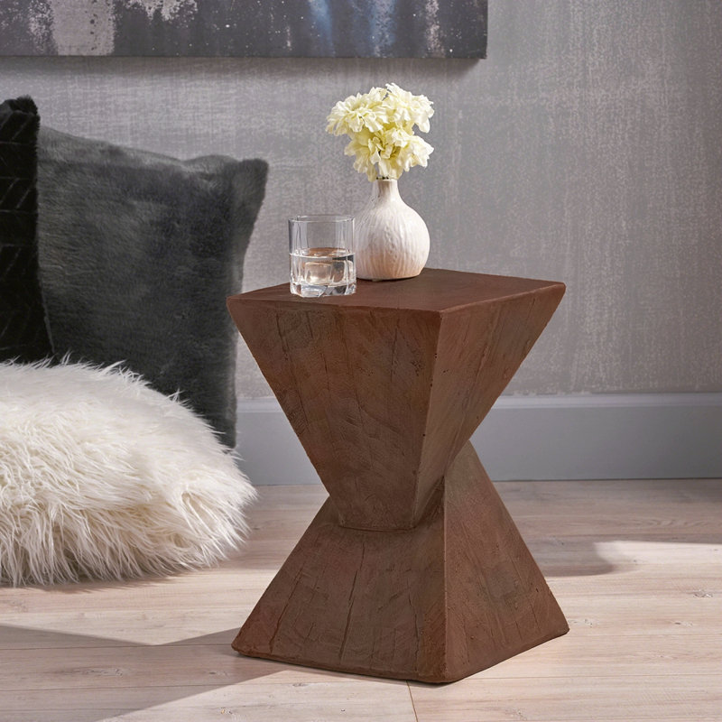 Table d'appoint géométrique Mgo, Brun