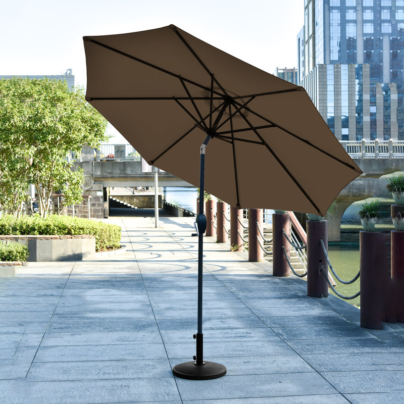Parasol de marché 9 pi Pierpoint, Brun
