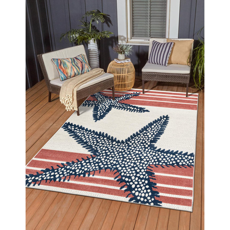 Millville Indoor/Outdoor Rug Ivory, Rectangle 6' x 9'