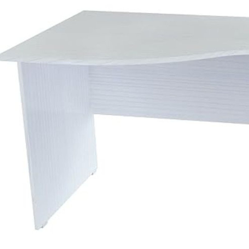 Bureau d'ordinateur 55 "à miroir blanc avec deux tiroirs 55"