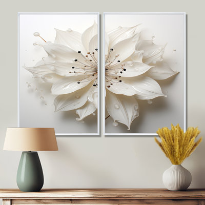 «Blossoming Beauty In Minimalisme Beauty I», art mural traditionnel bleu
