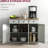 Modern Gray Kitchen Cabinet - Sideboard With 3 Drawers, Adjustable Shelf, And Doors For Space Saving Doors, Shelves Practical Function