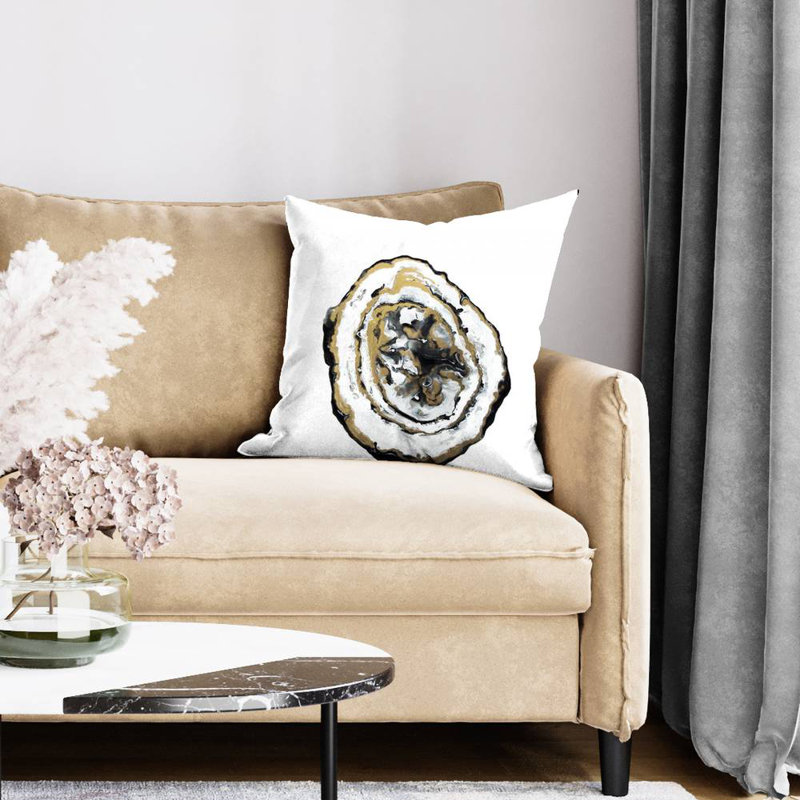 Golden geode - 20"x20" Throw pillow cover - Poly twill - Print on demand, 20" x 20", Pillow Cover Only - No Insert