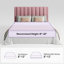 Lit plateforme tapissier en velours avec tête de lit Modern-982473073-982473077