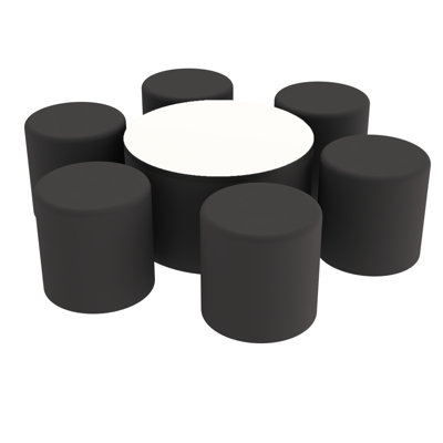 Ensemble de repose-pieds rond 30 po avec siège H 18 po Pro Series Pro-Erase