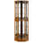 Lighted Oak Cabinet With Mirrored Back, Adjustable Shelves, 6 Shelf Curio Lights,