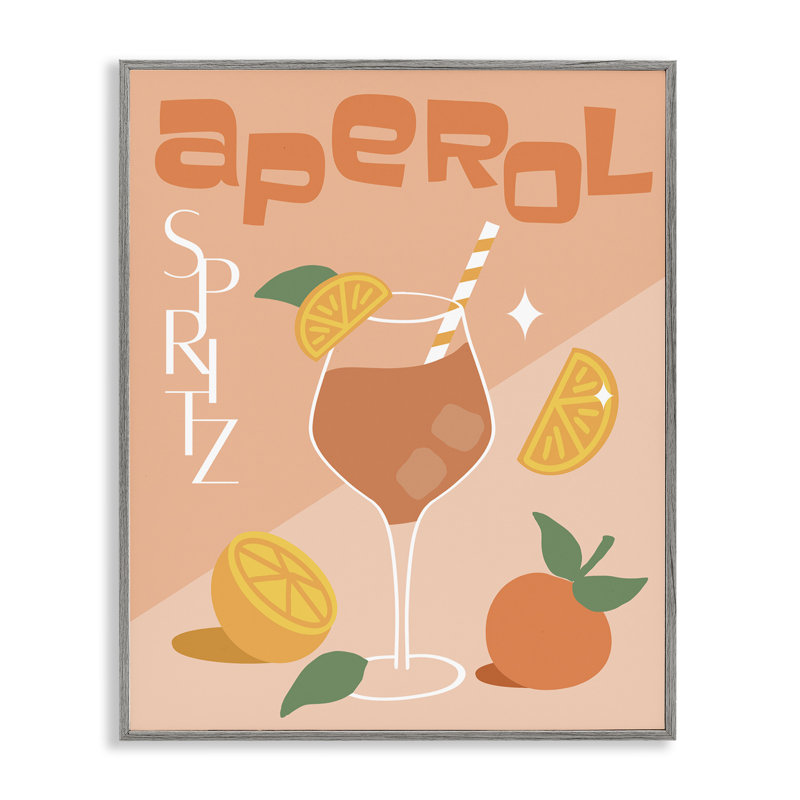 «Aperol Spirz», estampe numérique par Anna Quach, Estampe numérique Farmhouse, H 14 po x l 11 po