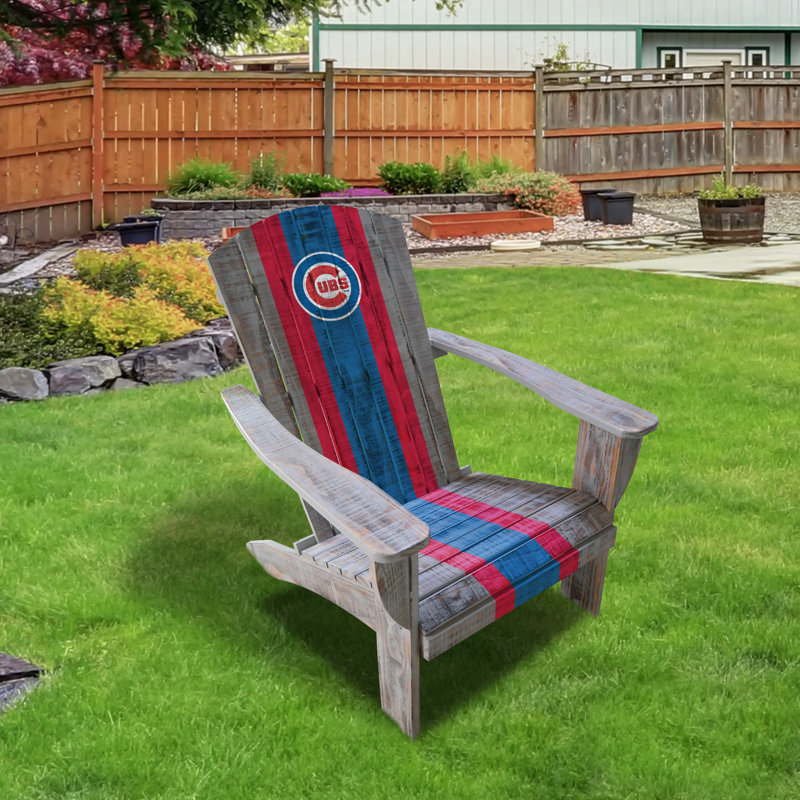 Wood Outdoor Adirondack Chair, Chicago Cubs