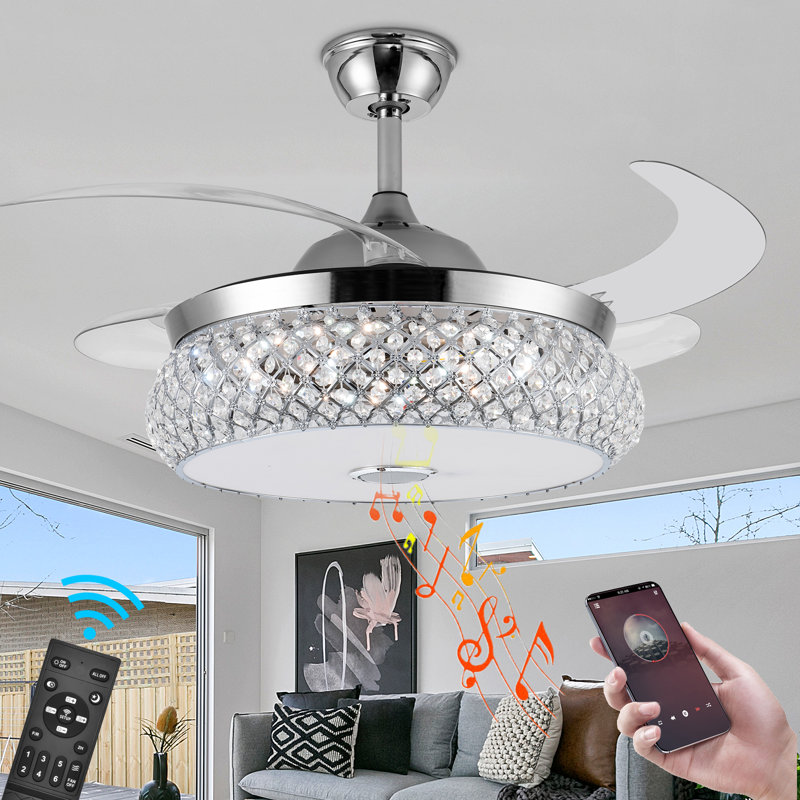 Keashia 42'' Ceiling Fan with LED Lights