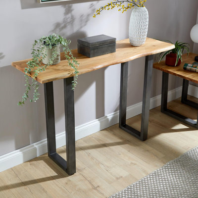 Andikan 120cm Solid Wood Top Console Table