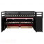 Lit double mezzanine double avec bureau coulissant et lit gigogne simple, lit superposé multifonctionnel avec 2 tiroirs de rangement et marches de rangement, jeu de lit et poste de travail peu encombrant-133411615