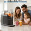 6-in-1 Slush Machine – 2L Frozen Drink Maker, Stainless Steel, LED Display, Auto-Clean – Create Slush, Ice Cream, Cocktails & Milkshakes – Ideal for Home & Parties (Serves 6-10)