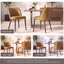 Petites chaises de salle à manger rembourrées en bois massif - Courbe ergonomique et rembourrage moelleux pour espaces multiples-1858175999