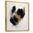 Toile avec cadre flottant or
