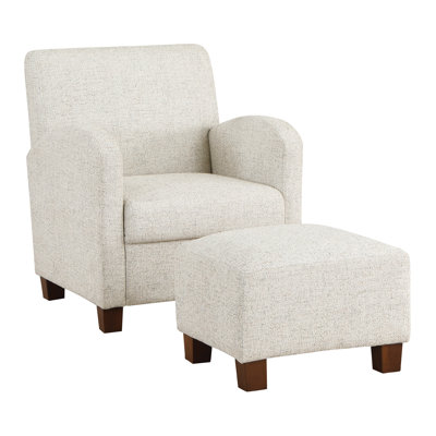 Kaelan Upholstered Club Chair with Ottoman