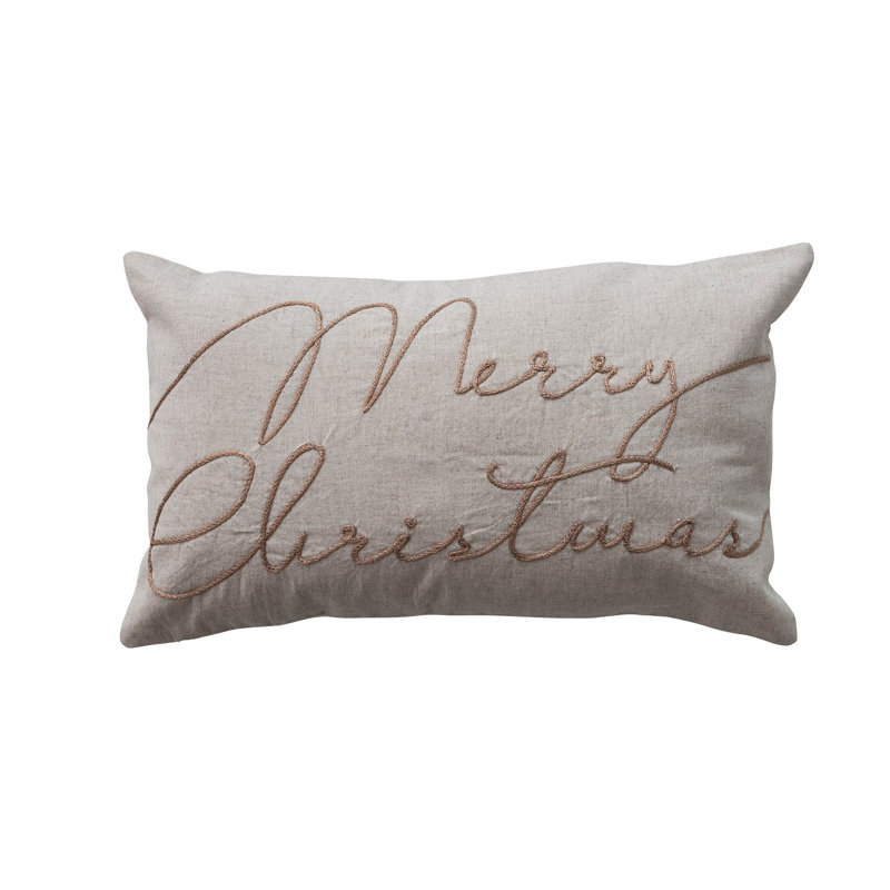 Coussin lombaire en coton et lin Artisan