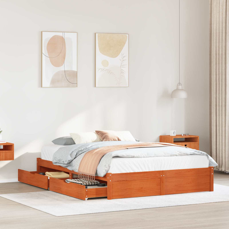 Solid Wood Bed, European Kingsize (160 x 200 cm)